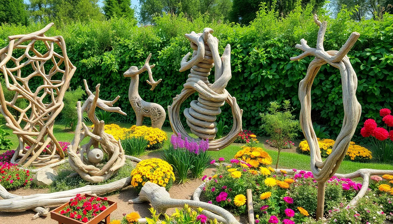 25 Creative Driftwood Garden Ideas to Transform Your Outdoor Space in 2025 3