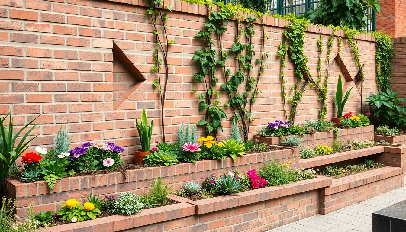 25 Creative Garden Brick Wall Ideas to Transform Your Outdoor Space in 2025 3