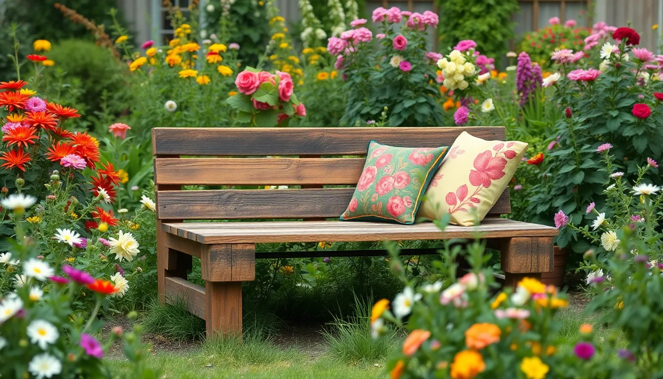 25 Creative Garden Bench Ideas to Transform Your Outdoor Space in 2025 5