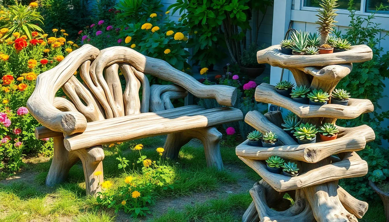 25 Creative Driftwood Garden Ideas to Transform Your Outdoor Space in 2025 5