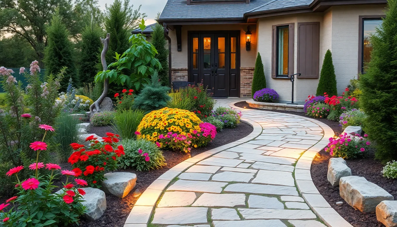 25 Front Garden Ideas With Driveway That Transform Your Home's Curb Appeal 5