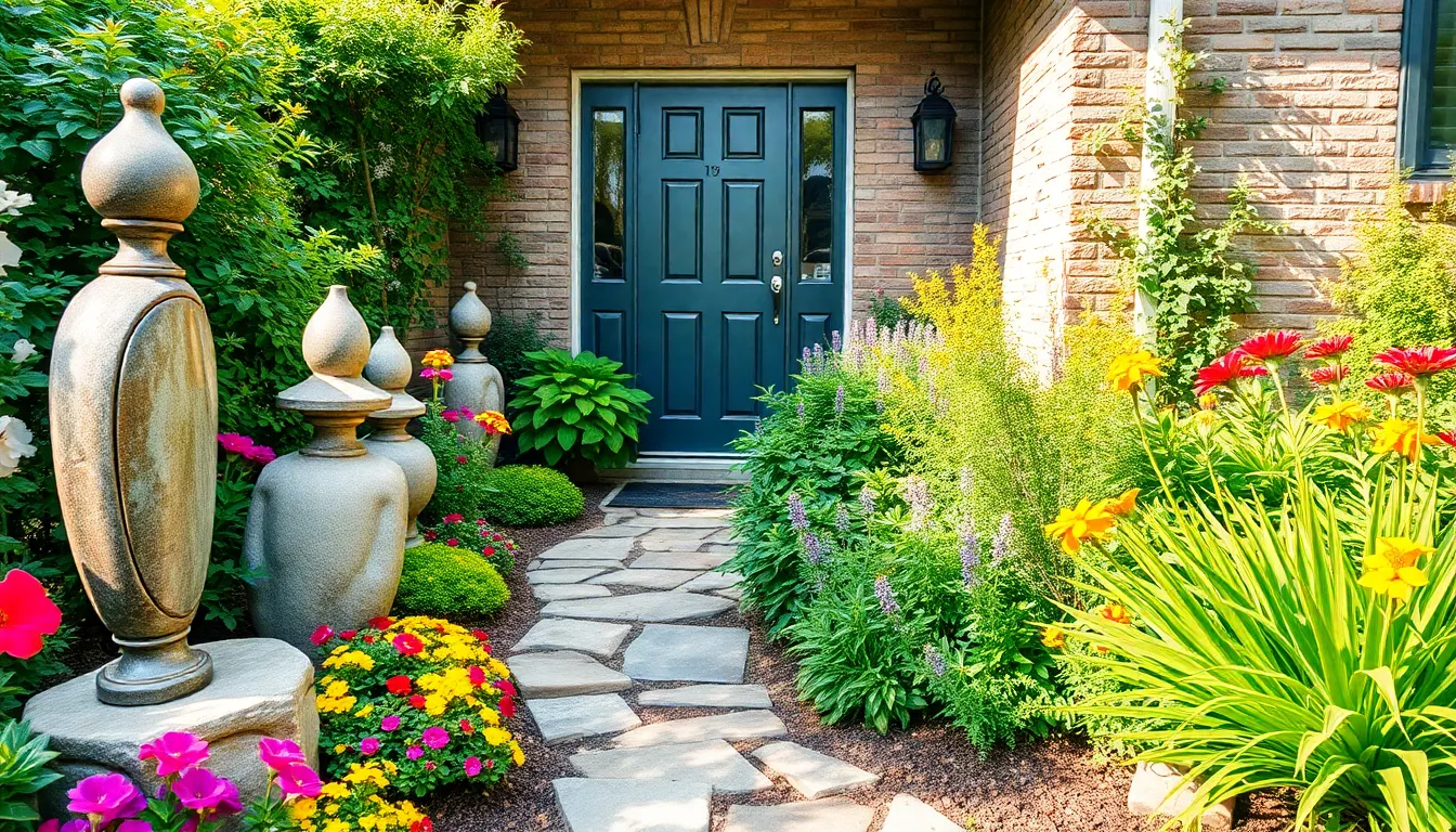 25 Stunning Entrance Garden Ideas to Transform Your Home's Curb Appeal 8 25 Stunning Entrance Garden Ideas to Transform Your Home's Curb Appeal 7