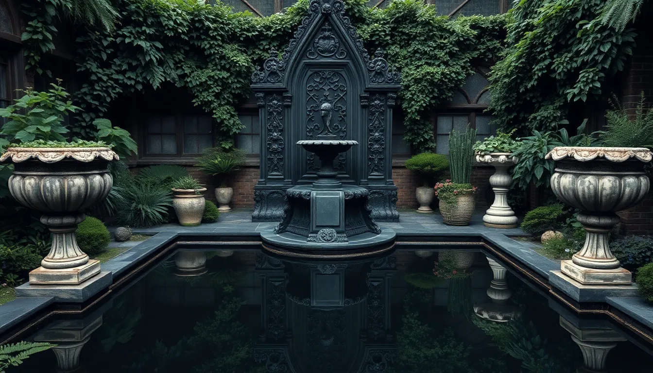 25 Gothic Garden Ideas to Create Your Dark & Enchanting Outdoor Sanctuary 8 25 Gothic Garden Ideas to Create Your Dark & Enchanting Outdoor Sanctuary 7