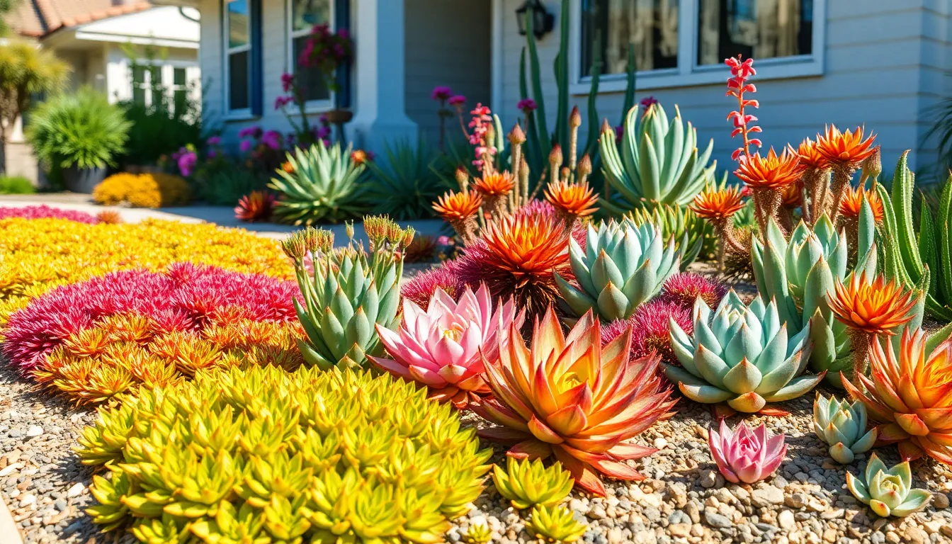 15 Stunning Front Yard Succulent Garden Ideas to Transform Your Curb Appeal 9