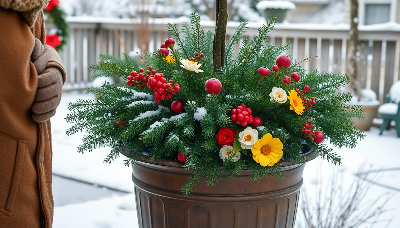 25 Stunning Outdoor Winter Planter Ideas That Thrive in Freezing Weather 10 25 Stunning Outdoor Winter Planter Ideas That Thrive in Freezing Weather 9
