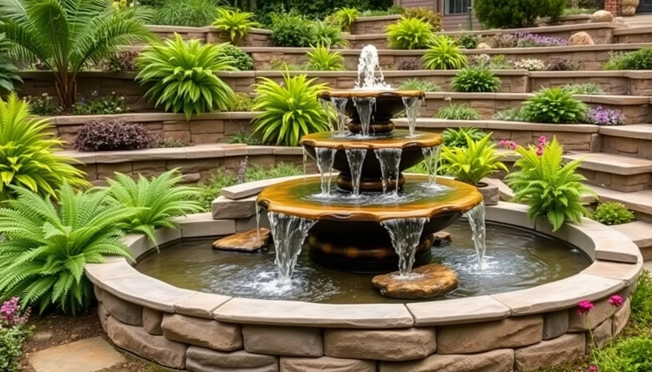 25 Stunning Garden Fountain Ideas to Transform Your Outdoor Space 11