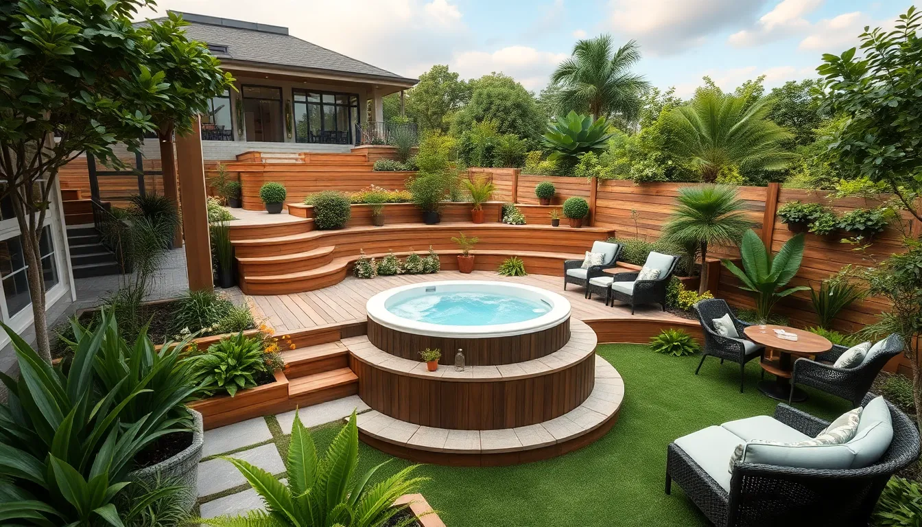 25 Stunning Garden Hot Tub Ideas to Transform Your Backyard Into a Spa Oasis 11