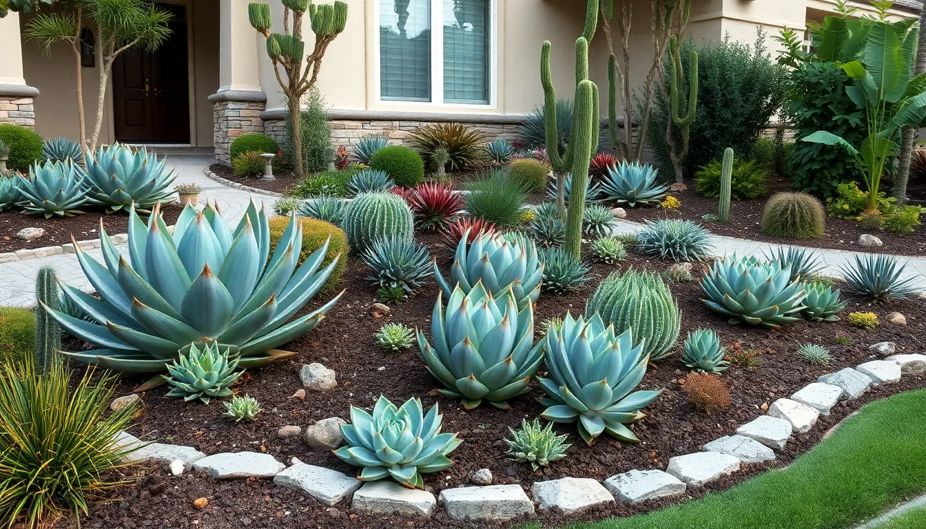 15 Stunning Front Yard Succulent Garden Ideas to Transform Your Curb Appeal 13