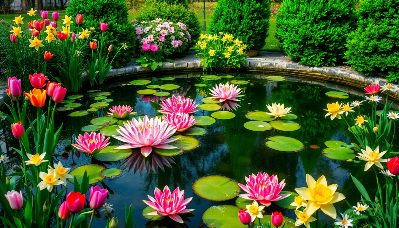 25 Stunning Garden Pond Ideas to Transform Your Backyard Into a Paradise 14 25 Stunning Garden Pond Ideas to Transform Your Backyard Into a Paradise 13