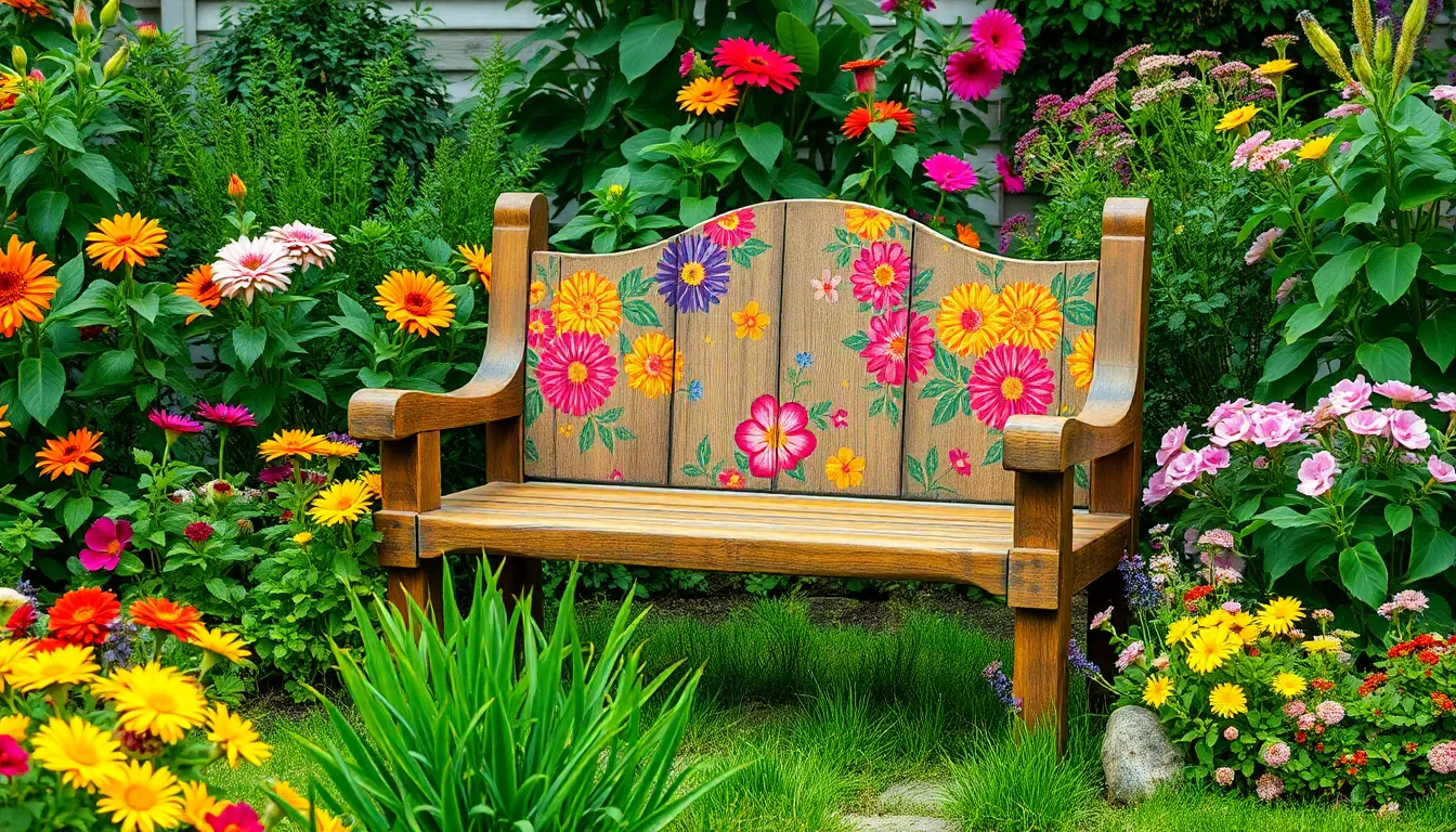 25 Creative Garden Bench Ideas to Transform Your Outdoor Space in 2025 15