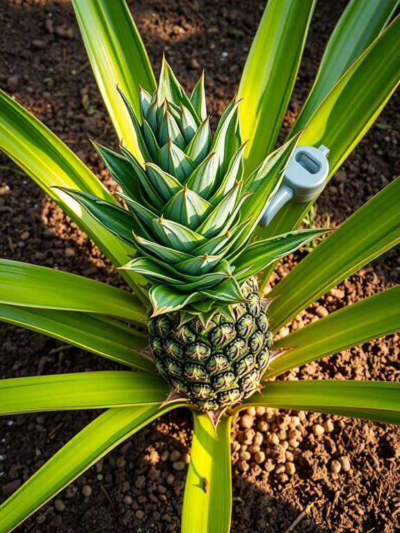balanced n p k weekly fertilizing for pineapple flowers and fruit