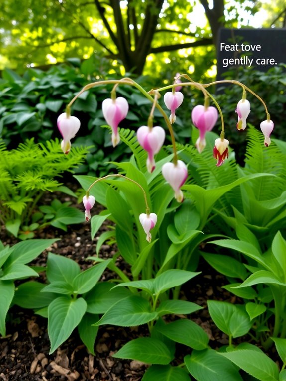 bleeding hearts with compatible shade companions