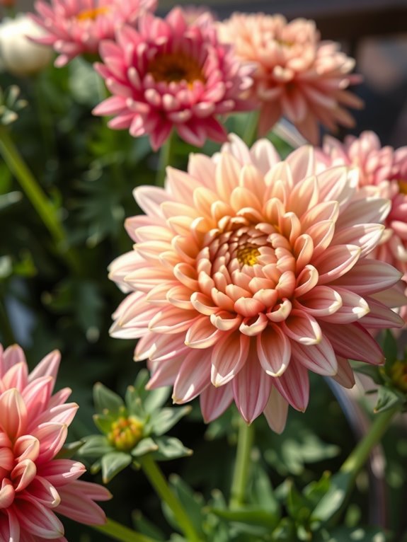 chrysanthemums garden vs florist choices