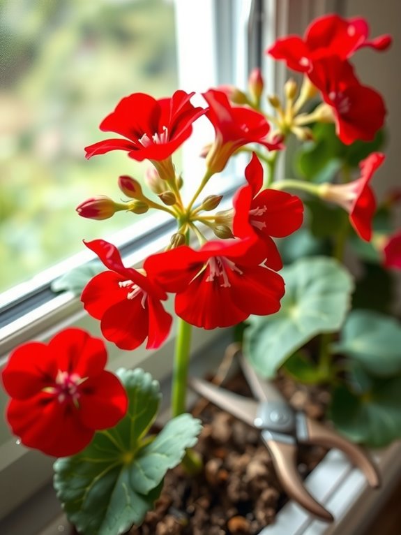 deadhead spent blooms regularly for continuous flowering