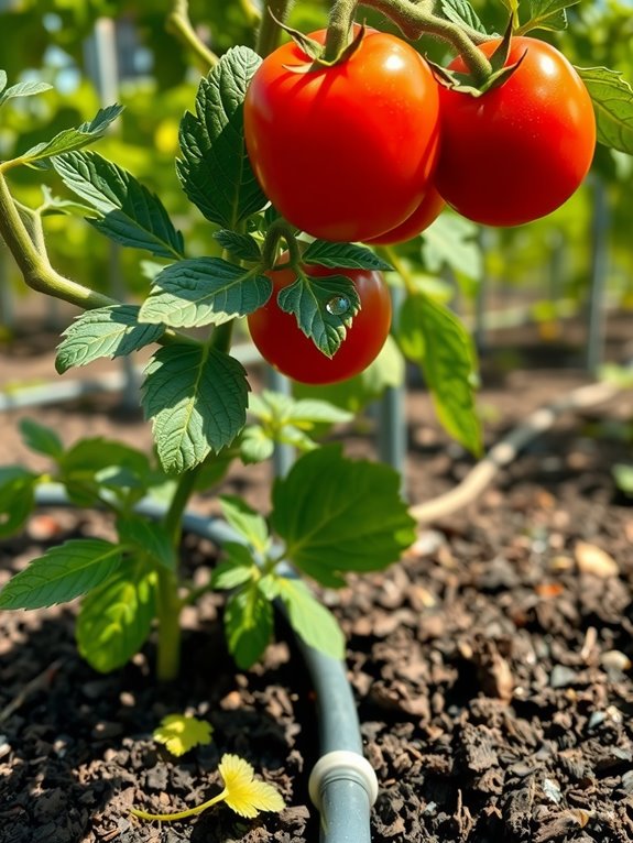 deep consistent tomato watering routine