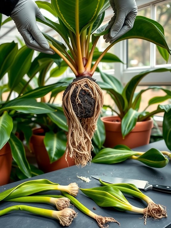 divide spathiphyllum in spring or early summer