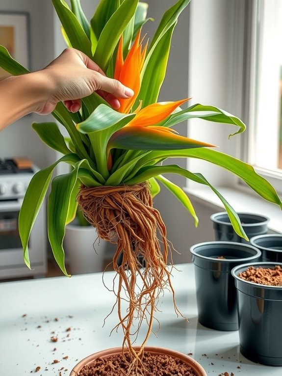 division yields mature clumps into multiple rooted divisions