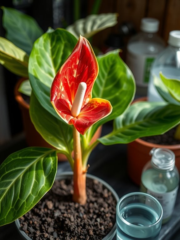 fertilize anthurium monthly dilute