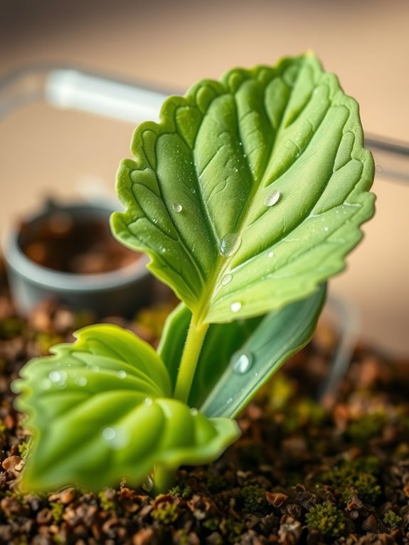 healthy african violet leaf cuttings root propagation