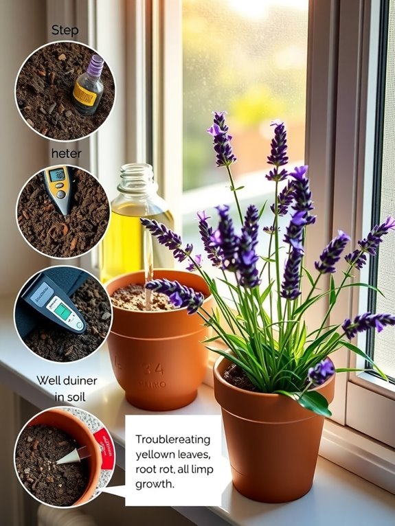 indoor lavender pests drainage watering balance
