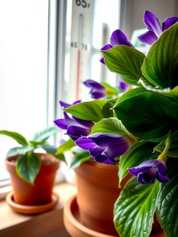 keep violets in safe temp range
