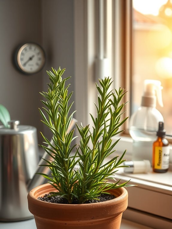 low humidity burns rosemary tips
