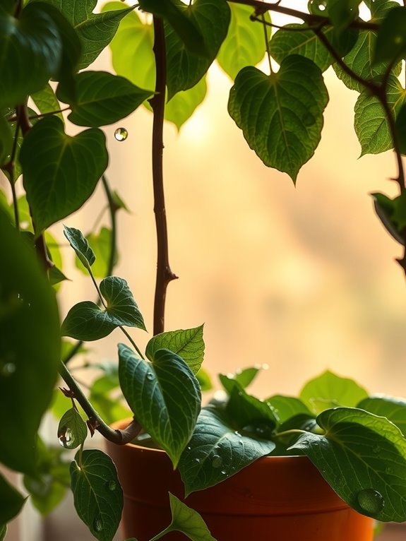 mist leaves daily avoid excess moisture