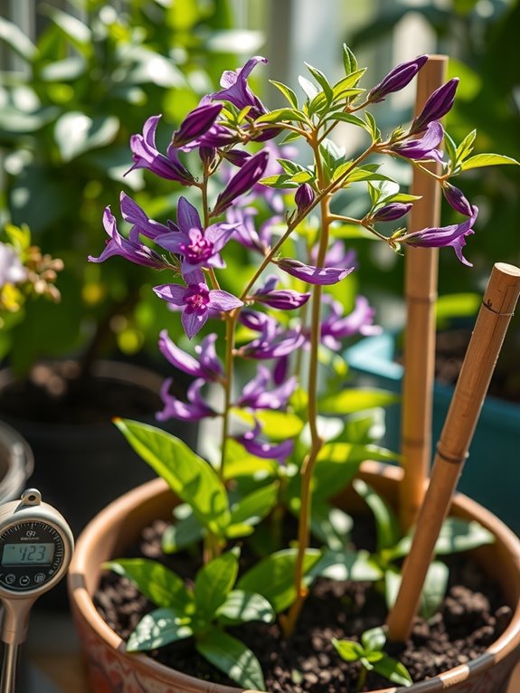 move salvias in contained containers