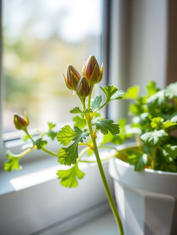 pinch off cilantro flower buds