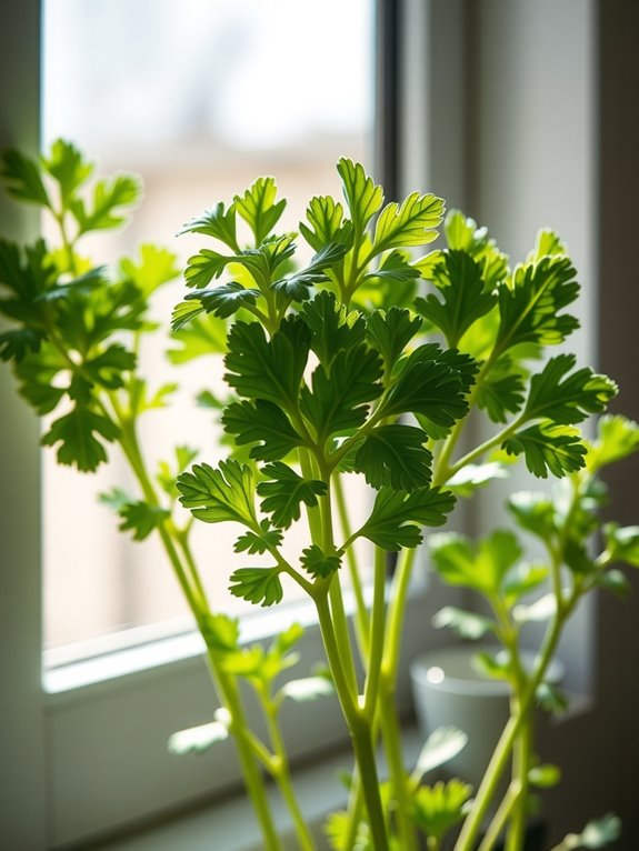 pinch tops to bush cilantro