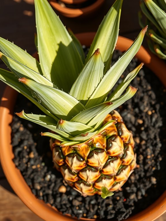 pineapple crown rooting procedure