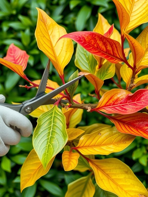 pruning croton for fullness