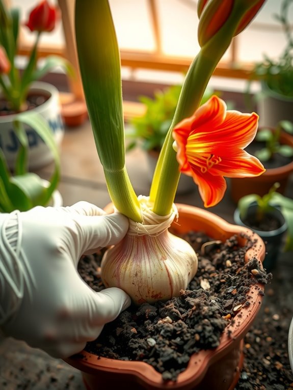 repot bulb restart growth cycle