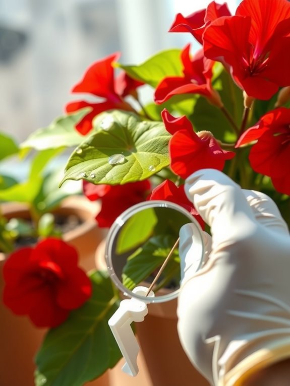 spot and treat geranium pests early