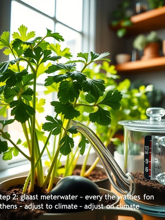 water cilantro evenly drip irrigation optimal