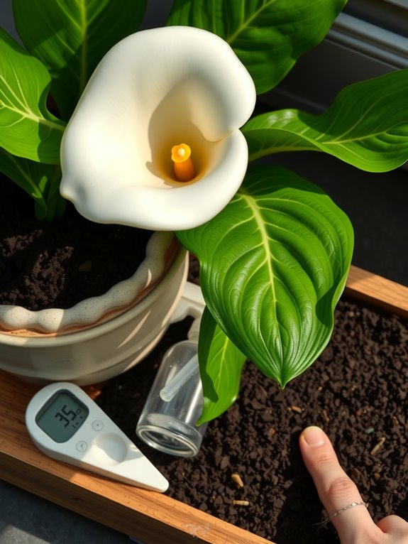 water soil water weekly humidity tray