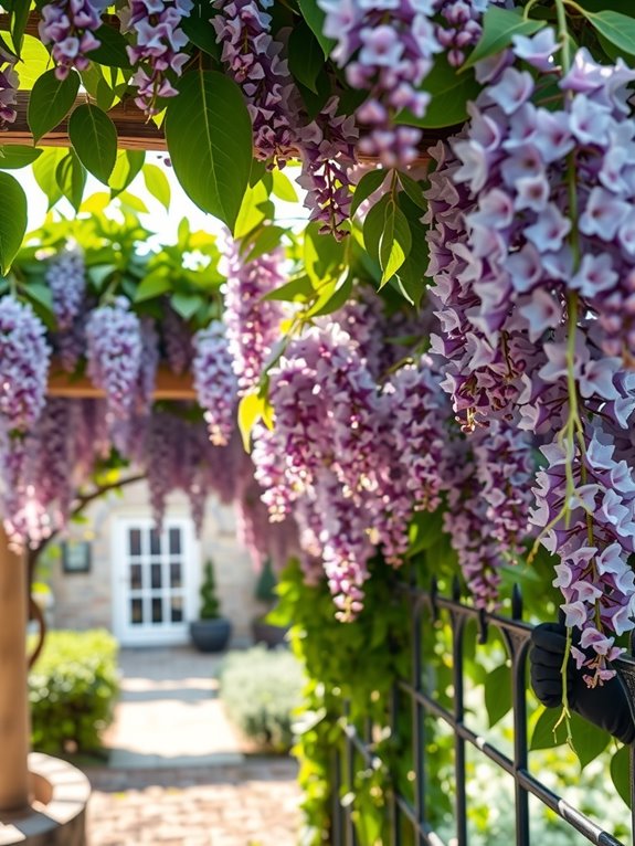 wisteria blooming sun pruning age soil